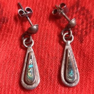 Mexico Abalone Shell Earrings Boho Gemstone